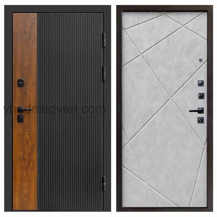 Входная дверь Termo-door Престиж - Лучи Бетон светлый