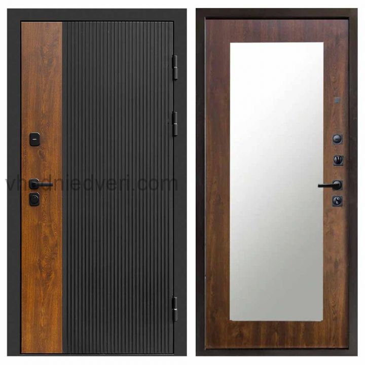 Входная дверь Termo-door Престиж - Зеркало триумф Дуб
