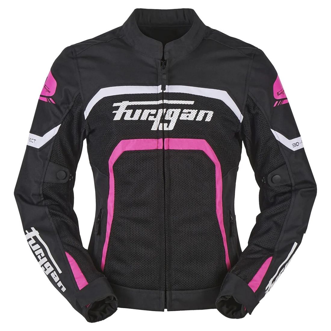 FURYGAN Мотокуртка женская MYSTIC EVO Vented текстиль, цвет Черный/Белый/Розовый