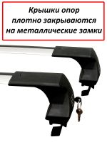 Багажник на крышу Volkswagen Jetta A6 (sedan, 2010-2019), ED Tana, с замком, серебристые крыловидные дуги