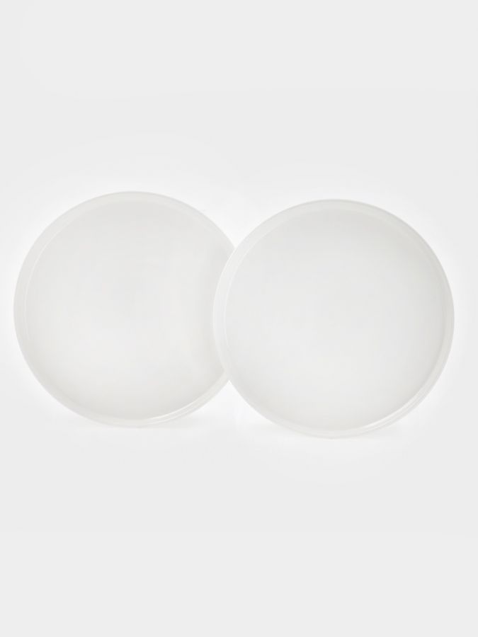 Тарелки Magistro White Snow, набор 2 шт., d=16.5 см, фарфор, белые