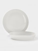 Тарелки глубокие Magistro White Snow, набор 2 шт., 600 мл, 21.5?3.5 см, фарфор, белые