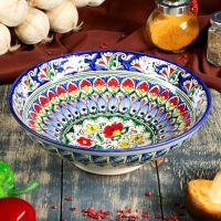 Супница Риштанская Керамика, 1.8 л, d=25 см, керамика, синяя