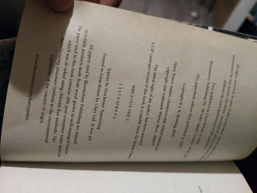 Harry Potter and the goblet of Fire чёрное взрослое издание первый тираж