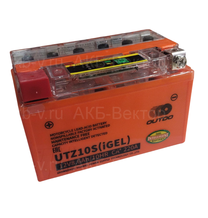 АКБ OUTDO UTZ10S 8,6Ач (YTZ10S) iGEL