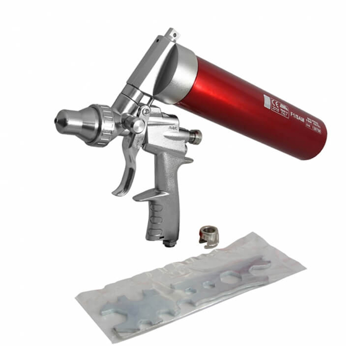 U-seal Пневматический пистолет с регулятором давления для нанесения гибридных распыляемых герметиков, фасованных в пластиковые и металлические картриджи объемом 310 мл.