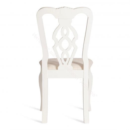 Стул Афродита Ivory White - ткань кремовая с рисунком