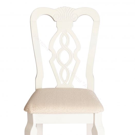 Стул Афродита Ivory White - ткань кремовая с рисунком