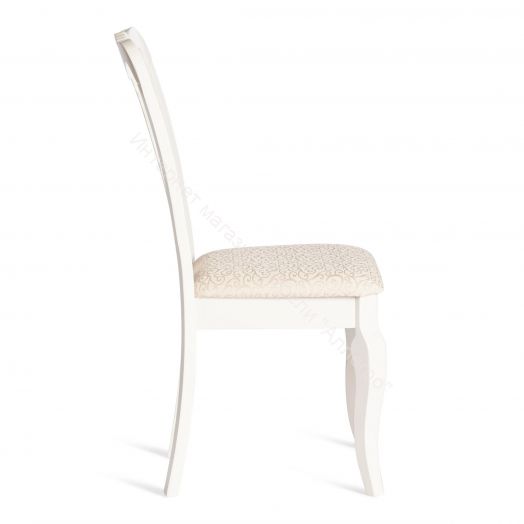 Стул Афродита Ivory White - ткань кремовая с рисунком