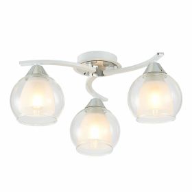 Люстра Потолочная Citilux Кристи CL152130 Белая Хром / Ситилюкс