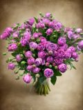 Букет из 25 кустовых роз розовых