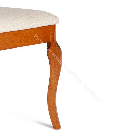 Стул Афродита Espresso (дуб в красноту) - ткань кремовая с рисунком