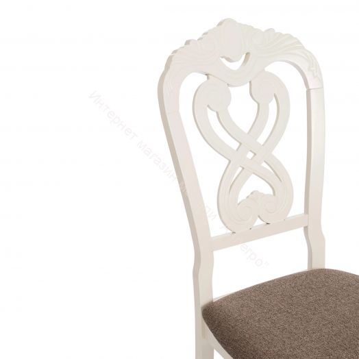 Стул Андромеда/ Andromeda Ivory white, ткань коричневая S168-7