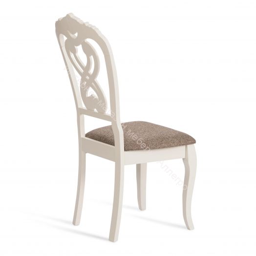 Стул Андромеда/ Andromeda Ivory white, ткань коричневая S168-7