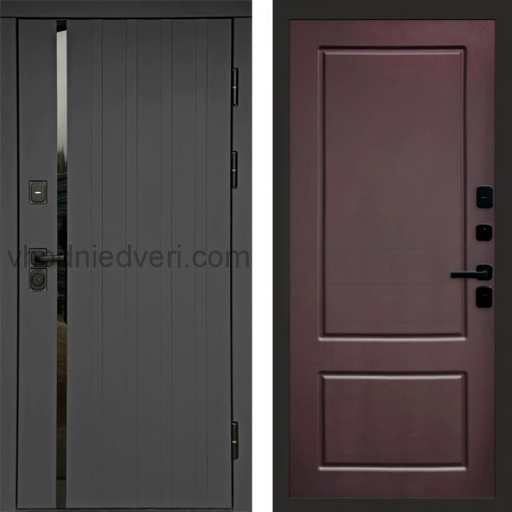 Входная дверь Termo-door Роял Графит - Марсель Шоколад