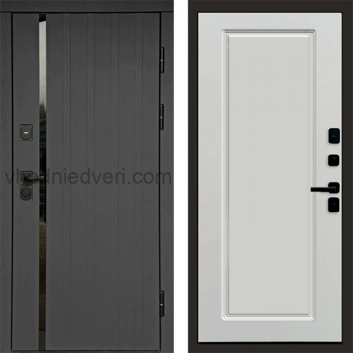 Входная дверь Termo-door Роял Графит - Гранд Белый софт