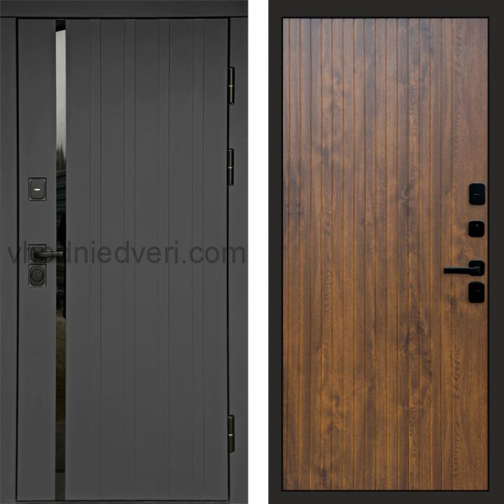 Входная дверь Termo-door Роял Графит - FLAT Дуб