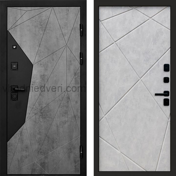 Входная дверь Termo-door Авангард Бетон - Лучи Бетон светлый