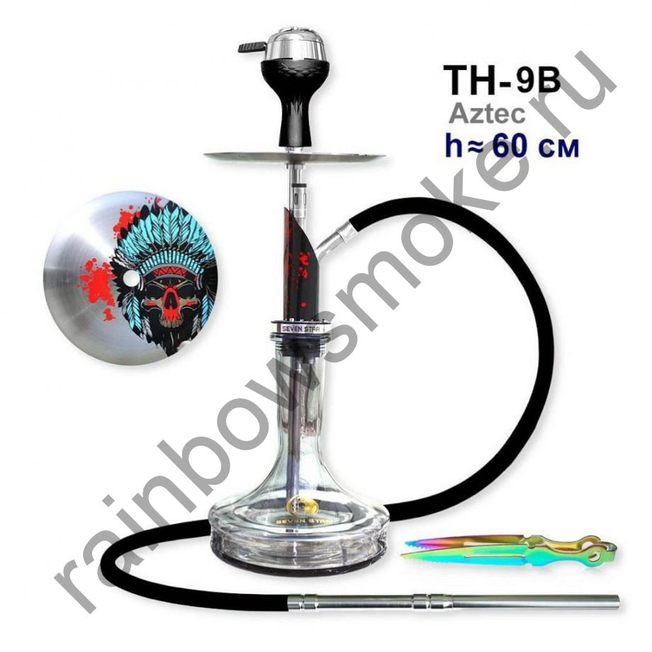 Кальян 7 Star TH-9B Aztec Black 60 см