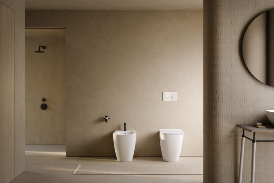 Приставной унитаз Globo Genesis GN001BI ФОТО