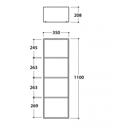 Подвесной шкаф Globo Kubiko KU35110L 35x110 схема 2 Подвесной шкаф Globo Kubiko KU35110L 35x110 схема 2