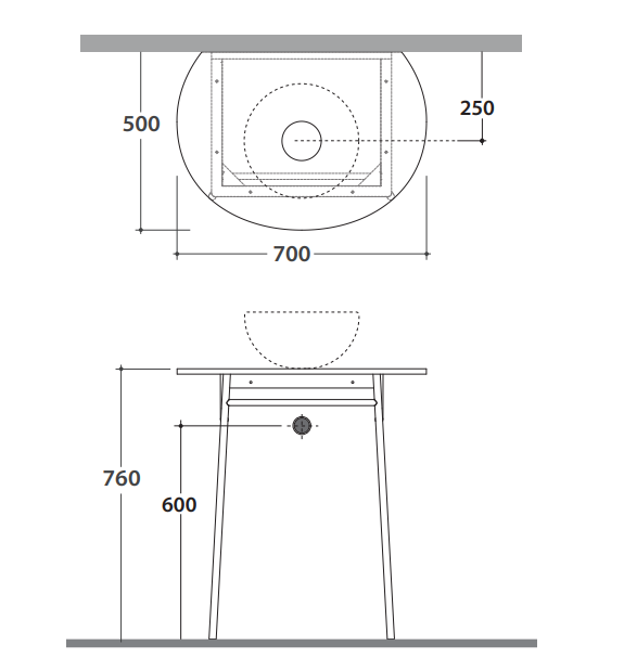 Напольная консоль Globo Lalita LT041L с отверстием под смеситель ФОТО