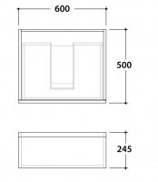 Подвесная тумба Mari' MR2460 60x50x24,5 схема 3