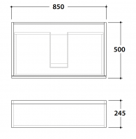 Подвесная тумба Mari' MR2485 85x50x24,5 схема 3