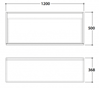 Подвесная тумба Mari' MR36120 120x50x36,8 схема 2