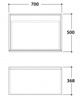 Подвесная тумба Mari' MR3670 70x50x36,8 схема 2