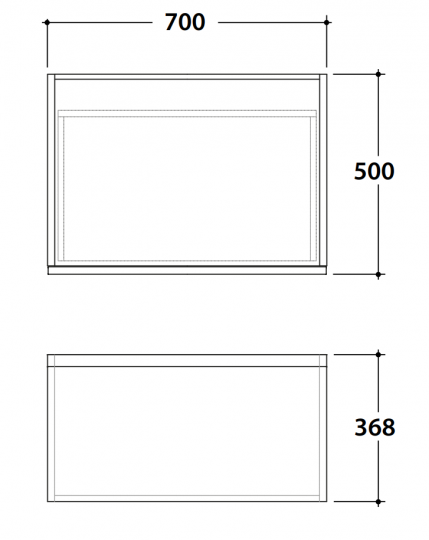 Подвесная тумба Mari' MR3670 70x50x36,8 схема 2