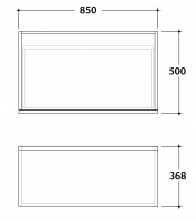Подвесная тумба Mari' MR3685 85x50x36,8 схема 2