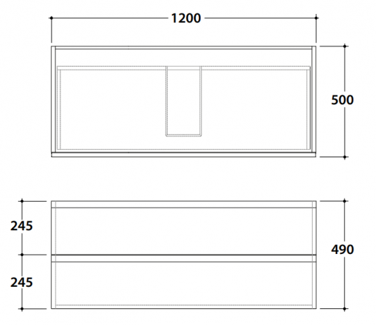 Подвесная тумба Mari' MR49120 120x50x49 схема 2