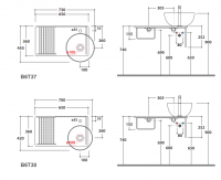 Консоль Globo Tile OP009T 65x36 схема 2