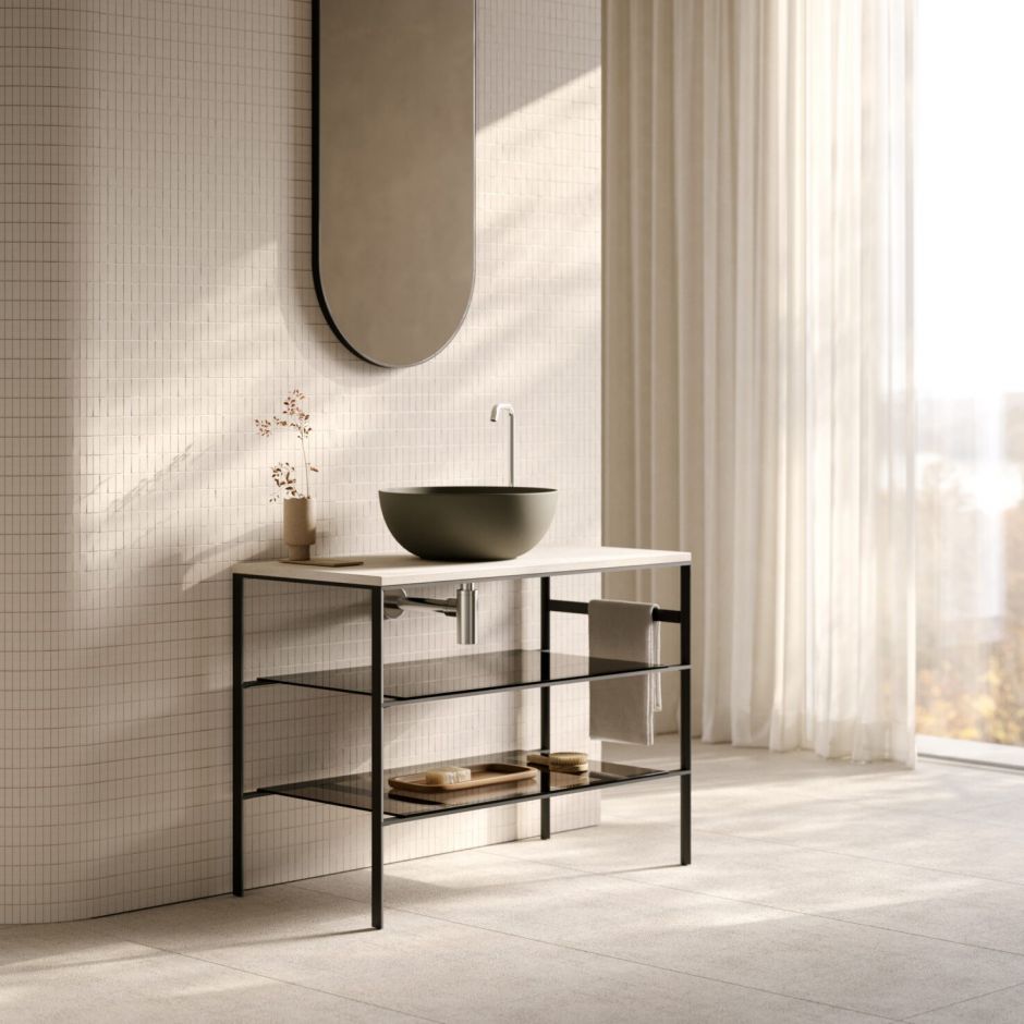 Изображение Консоль под раковину Globo Stripe+ OP033S