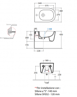 Подвесное Биде Globo Lalita LTS09 схема 2