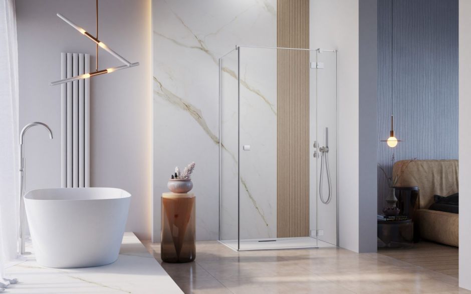 Душевой уголок Radaway Essenza KDJ с распашной дверью 120 х 110 см ФОТО