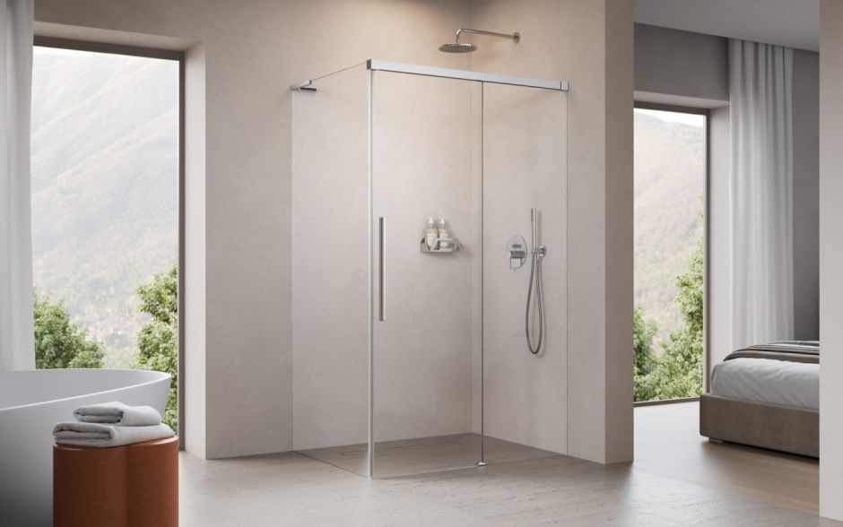 Душевой уголок с раздвижной дверью Radaway Idea 8 QL XL 110 (фронтальная часть) ФОТО