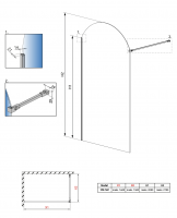 Душевое ограждение Radaway Volta II Walk-in схема 2