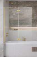 Шторка на ванну распашная Essenza PND II 130 см схема 8