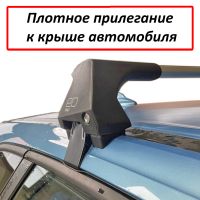Багажник на крышу Haval Jolion (без рейлингов, 2022-...), ED Tana, с замком, серебристые крыловидные дуги