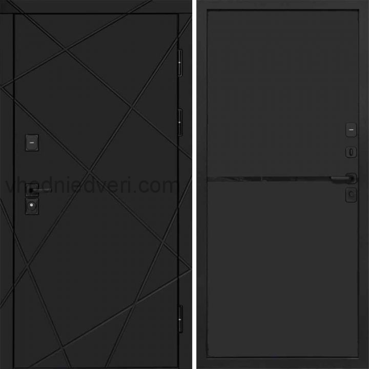 Входная дверь Termo-door Лучи Black - Нео Black