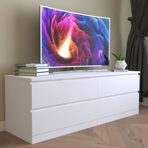 VARMA PRIME Комод 160х55х48 см, белый акрил, матовый