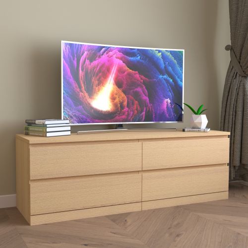 VARMA PRIME Комод 160х55х48 см, шпон, дуб беленый VARMA PRIME Комод 160х55х48 см, шпон, дуб беленый