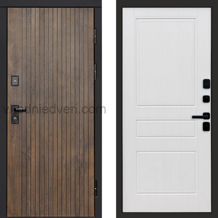 Входная дверь Termo-door Твист Ультра - Классика Белое дерево
