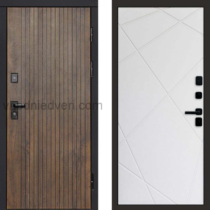 Входная дверь Termo-door Твист Ультра - Лучи Белый