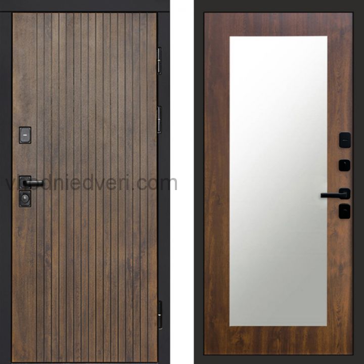 Входная дверь Termo-door Твист Ультра - Зеркало триумф Дуб