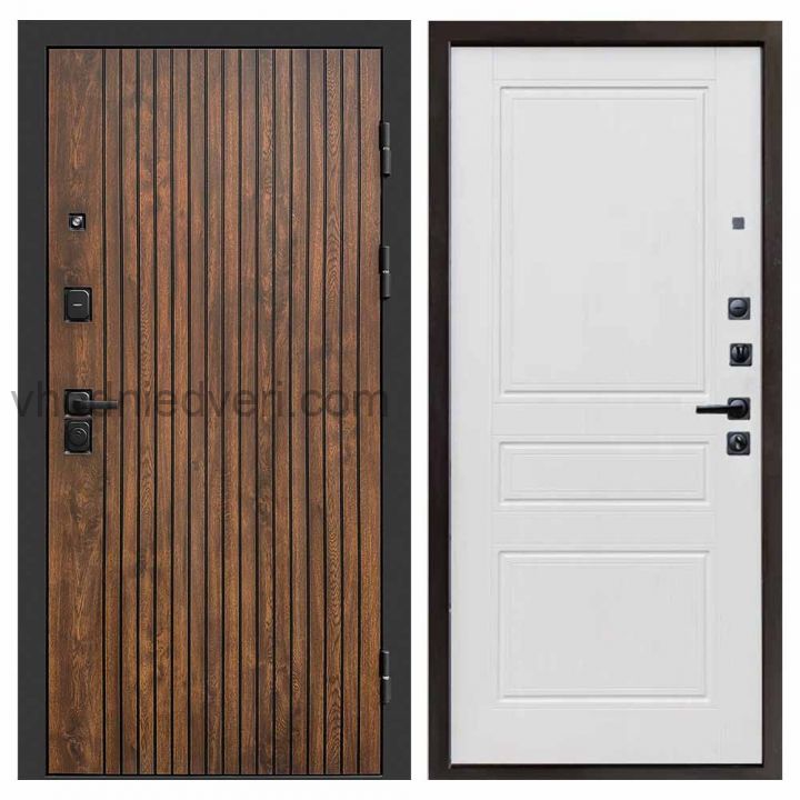 Входная дверь Termo-door Твист Дуб style - Классика Белое дерево