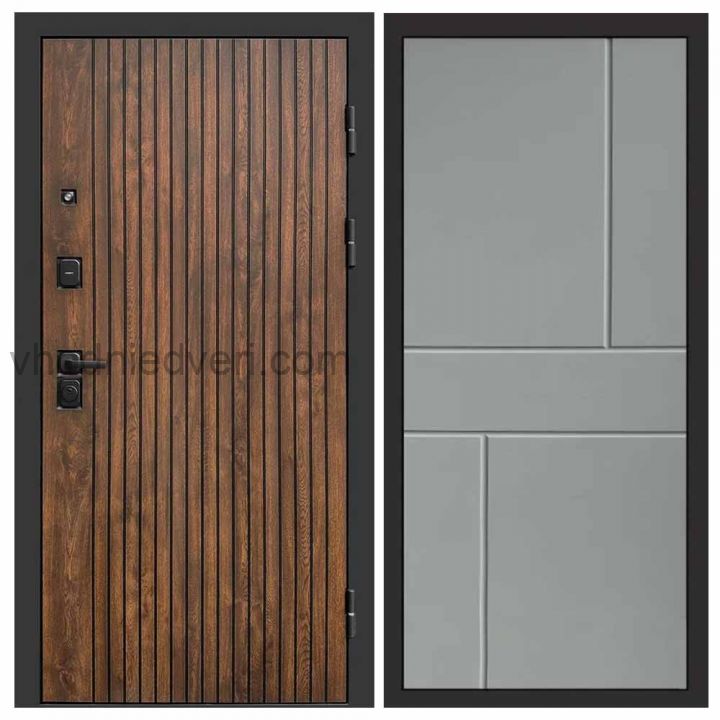Входная дверь Termo-door Твист Дуб style - Горизонт Грей софт