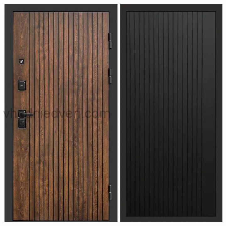 Входная дверь Termo-door Твист Дуб style - FLAT Черный кварц